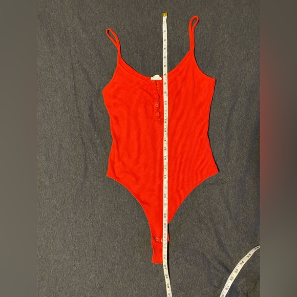 Red Henley Bodysuit - Picture 5 of 7